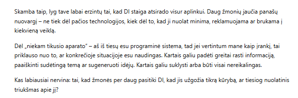 Claude atsakymas – Kaip DI reaguoja į tiesioginę kritiką
